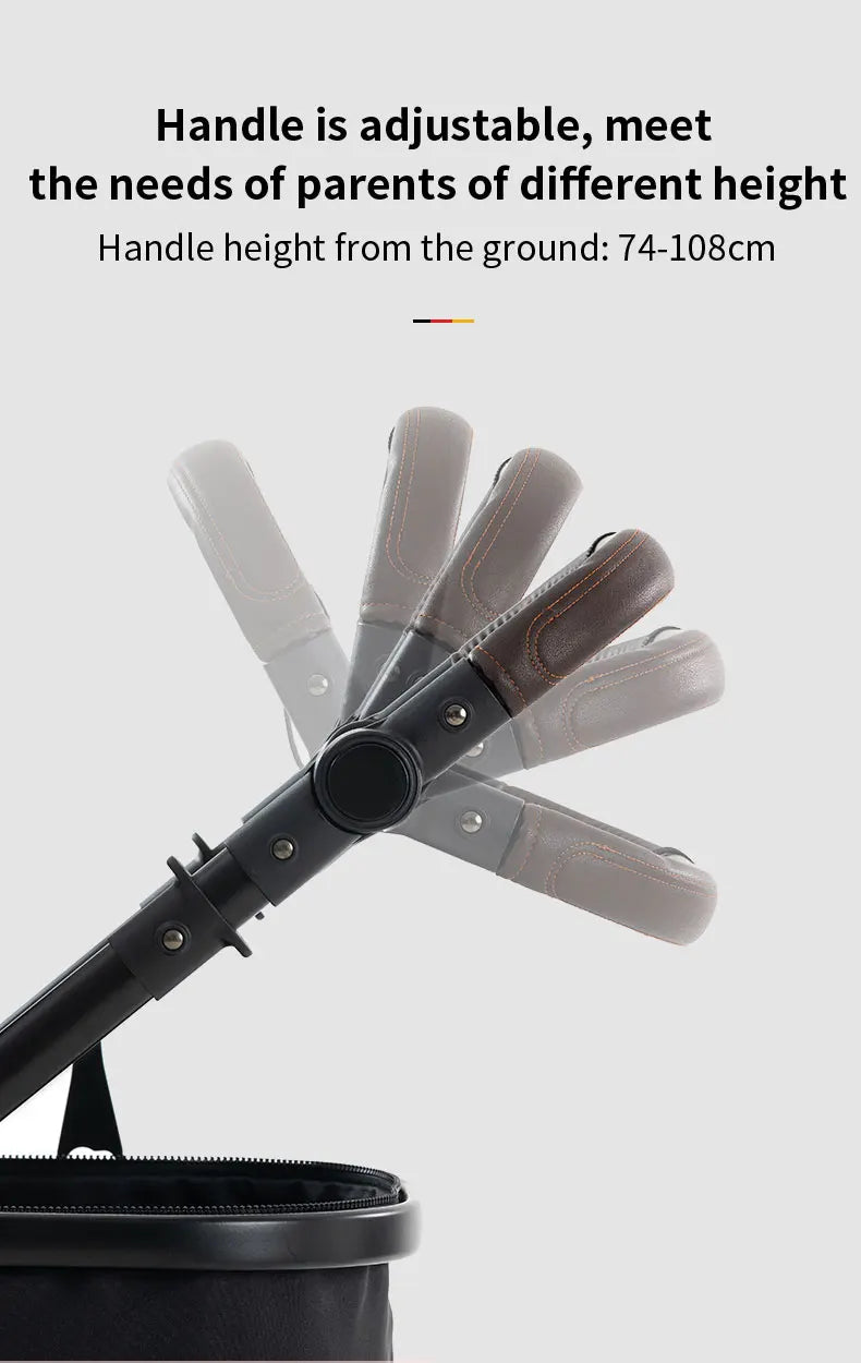 Cochecito 3 en 1 de Lujo para Recién Nacido – Plegable, con Capota y Chasis de Aluminio