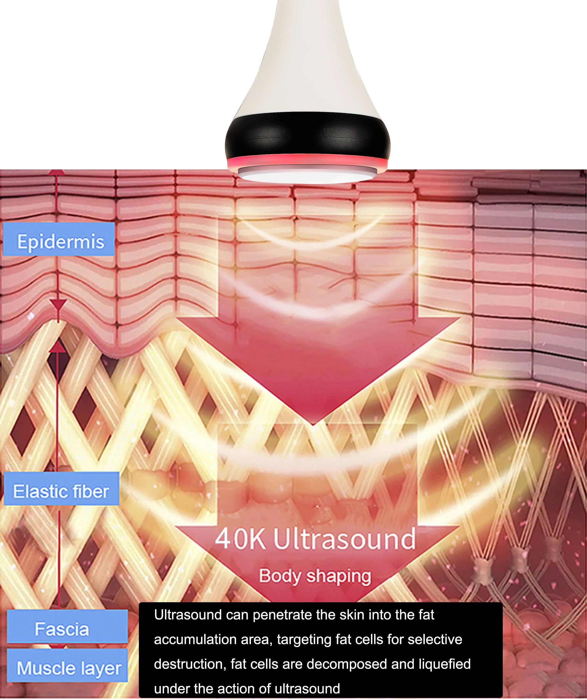 Dispositivo Estético 3 en 1 RF & EMS con Ultrasonido de Cavitación para Adelgazamiento Corporal, Lifting Facial y Reafirmante de Piel – Máquina Profesional de Cuidado Facial y Corporal