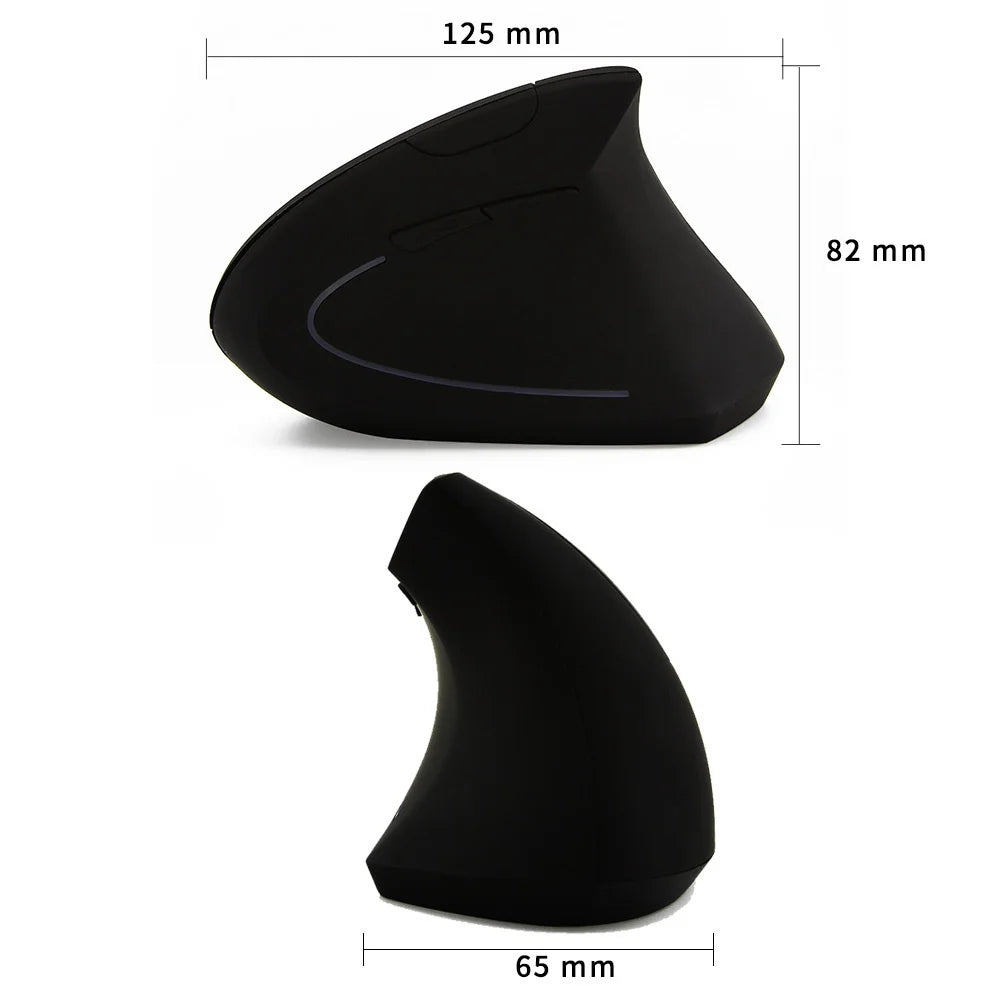 Raton ergonomico Vertical Wireless Mouse 2.4G – 6‑Botones, DPI Ajustable, Para Mano Derecha o Izquierda