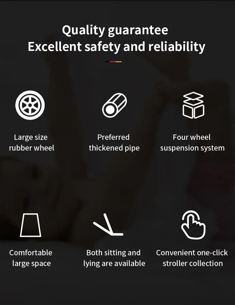 Cochecito 3 en 1 de Lujo para Recién Nacido – Plegable, con Capota y Chasis de Aluminio