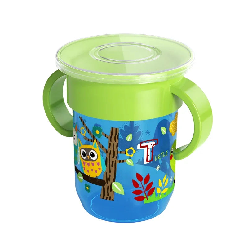 taza de entrenamiento para niños con asas y diseño divertido