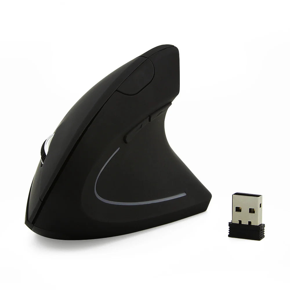 Raton ergonomico Vertical Wireless Mouse 2.4G – 6‑Botones, DPI Ajustable, Para Mano Derecha o Izquierda
